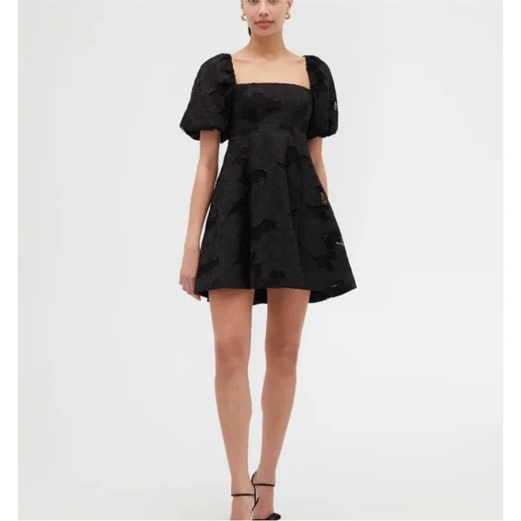 Hill House | Dresses | Hill House Matilda Mini Dress Black Lace Floral Size  Large | Poshmark